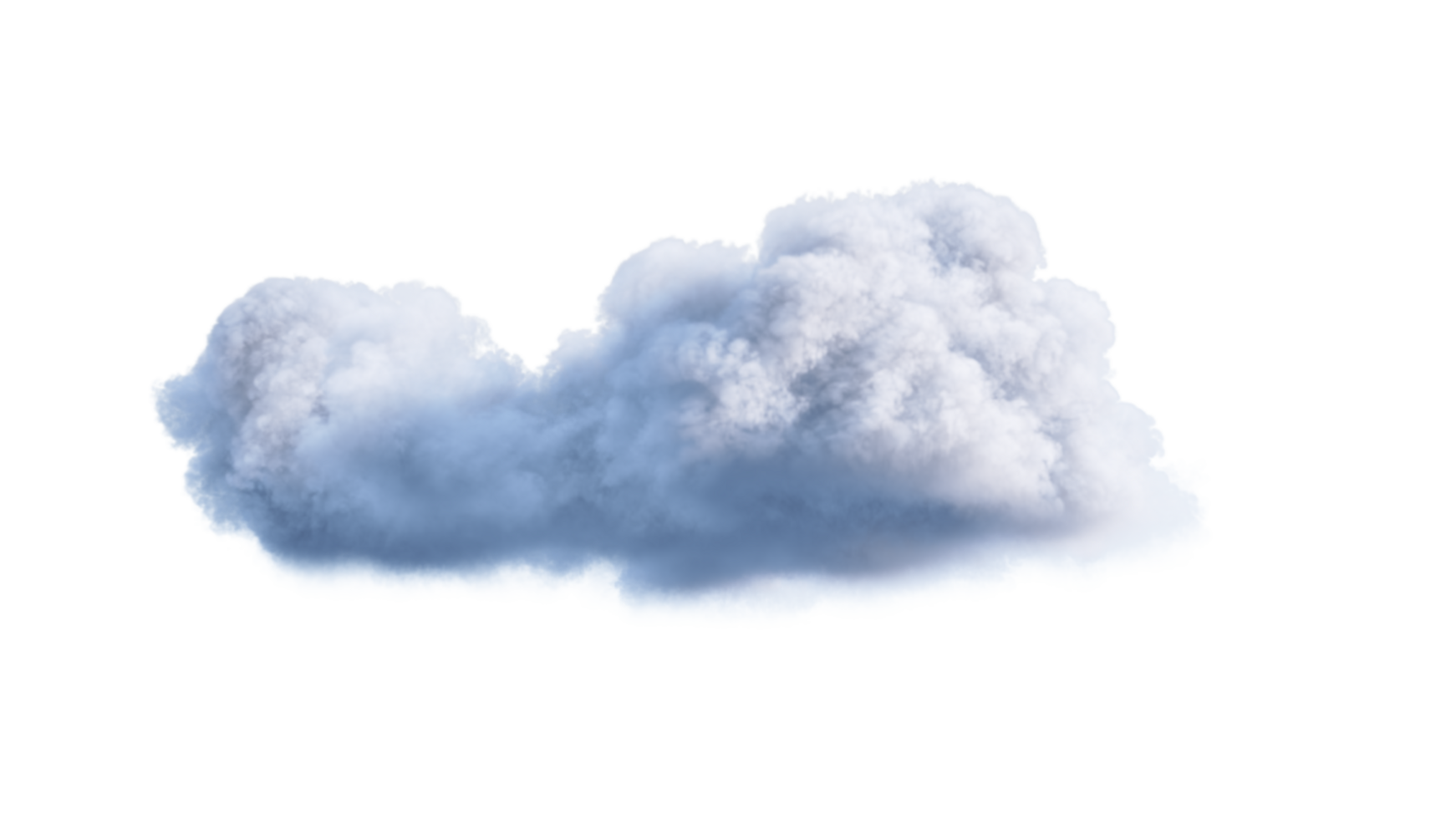 White Clouds PNG Alpha. 3d illustration