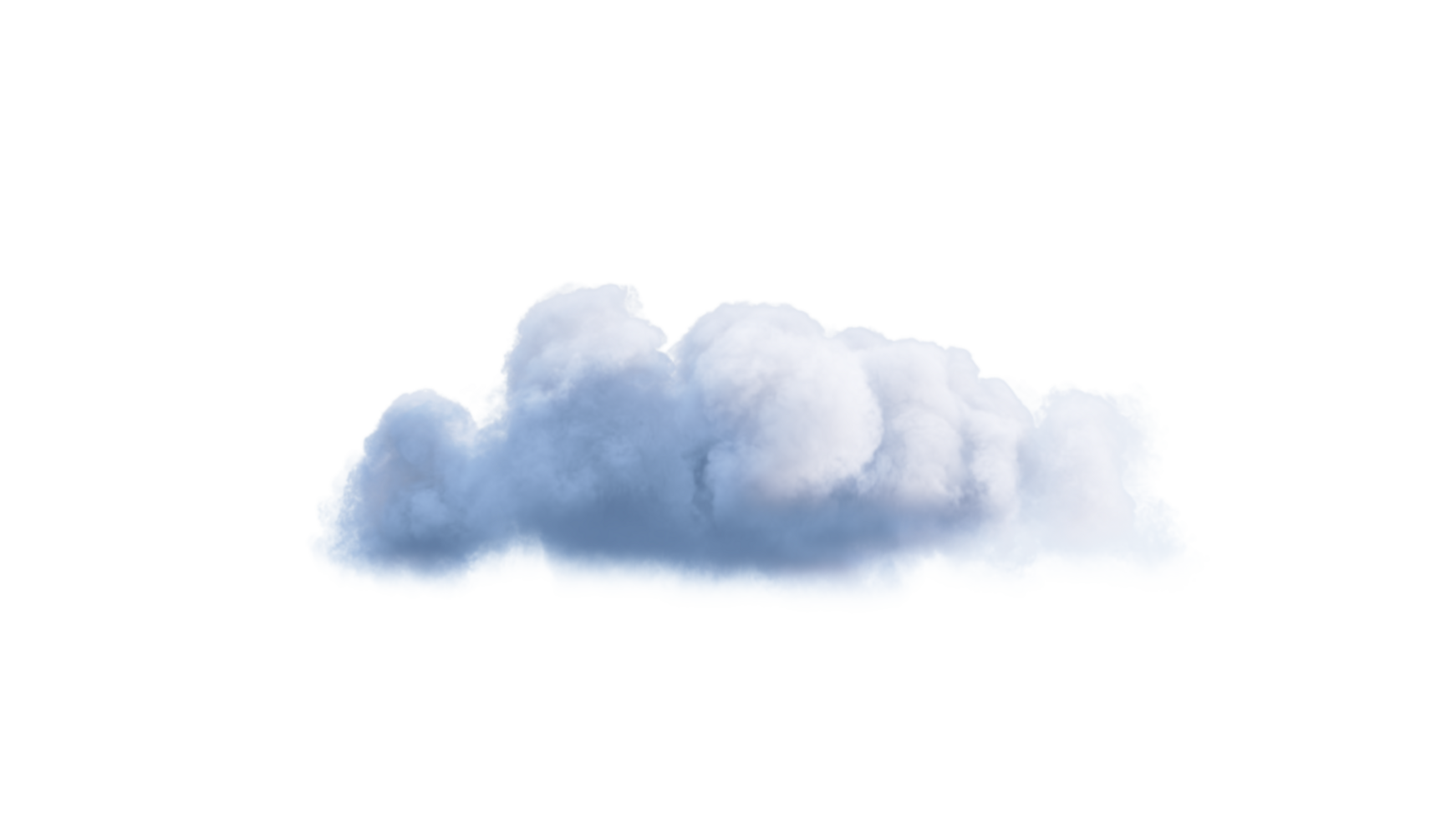 White Clouds PNG Alpha. 3d illustration