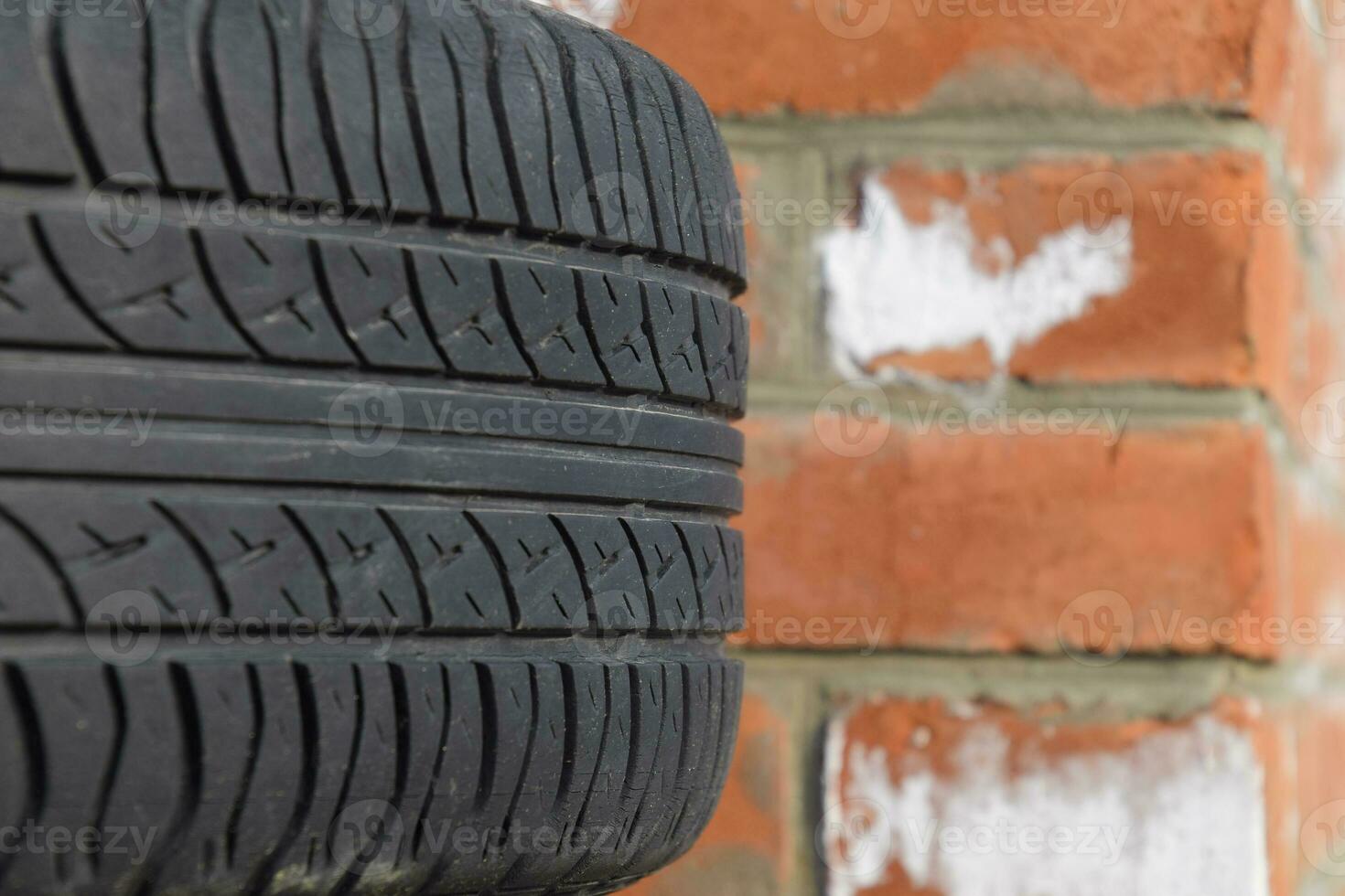 Automobile wheel. Rubber tires. Summer rubber set for the car. W photo