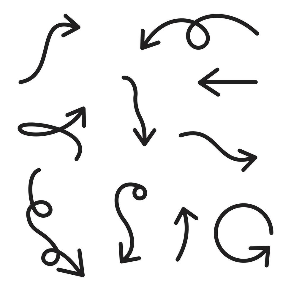 flecha línea resumen ondulado vector