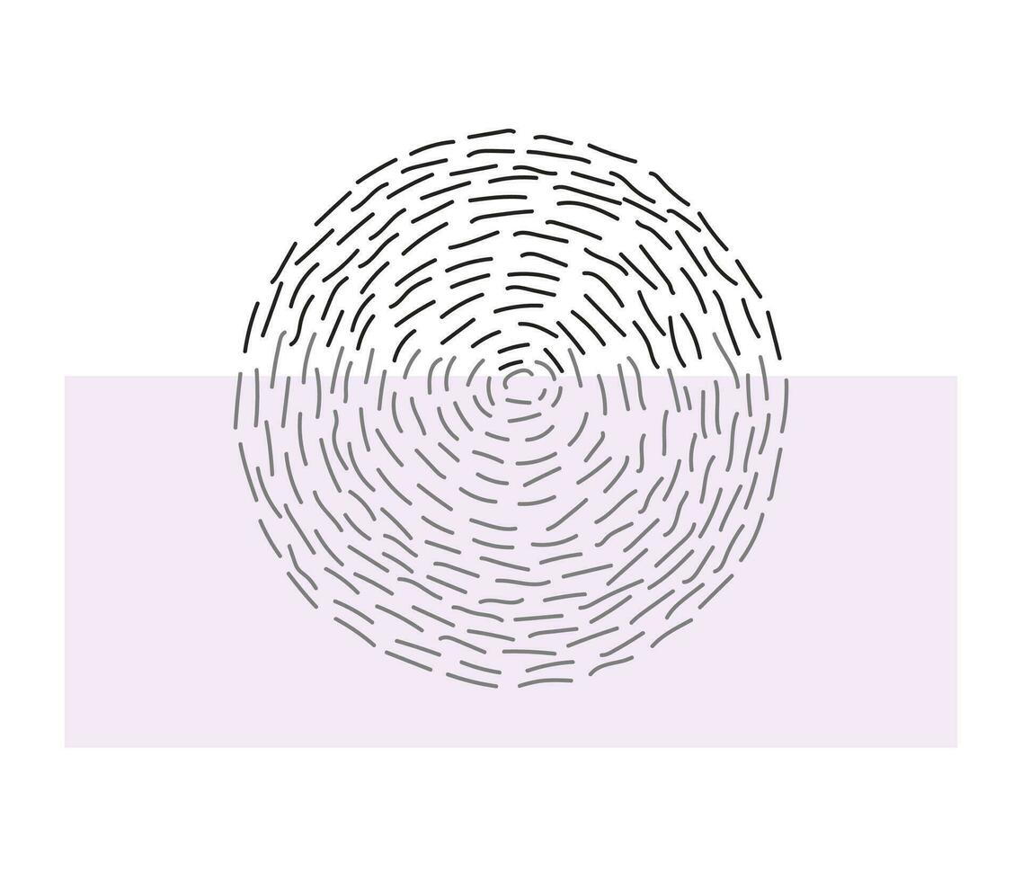 Abstract composition with a hand drawn circle on a pink rectangle. vector