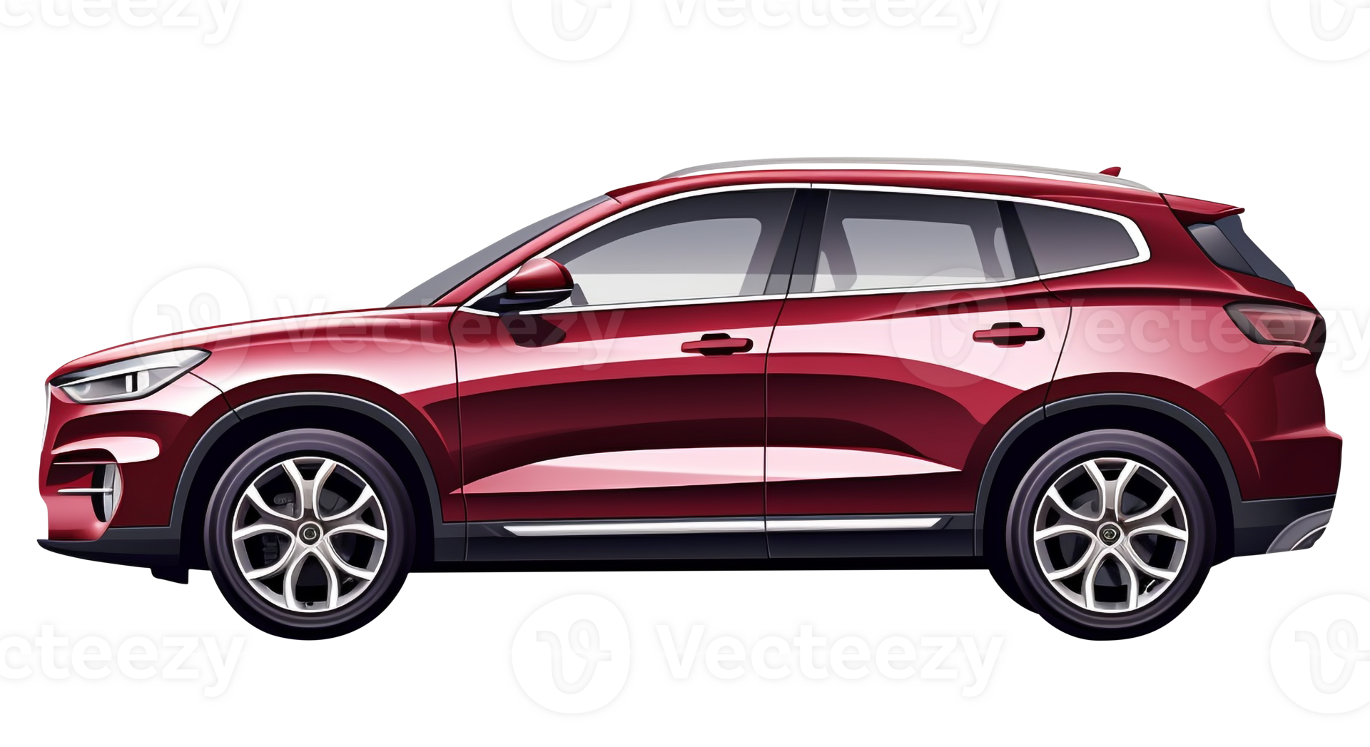 AI generated Car PNG Red Car PNG SUV Car PNG Sport Utility Vehicle PNG