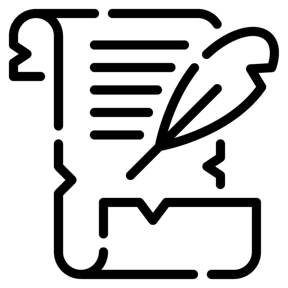 manuscrito icono ilustración para web, aplicación, infografía, etc vector