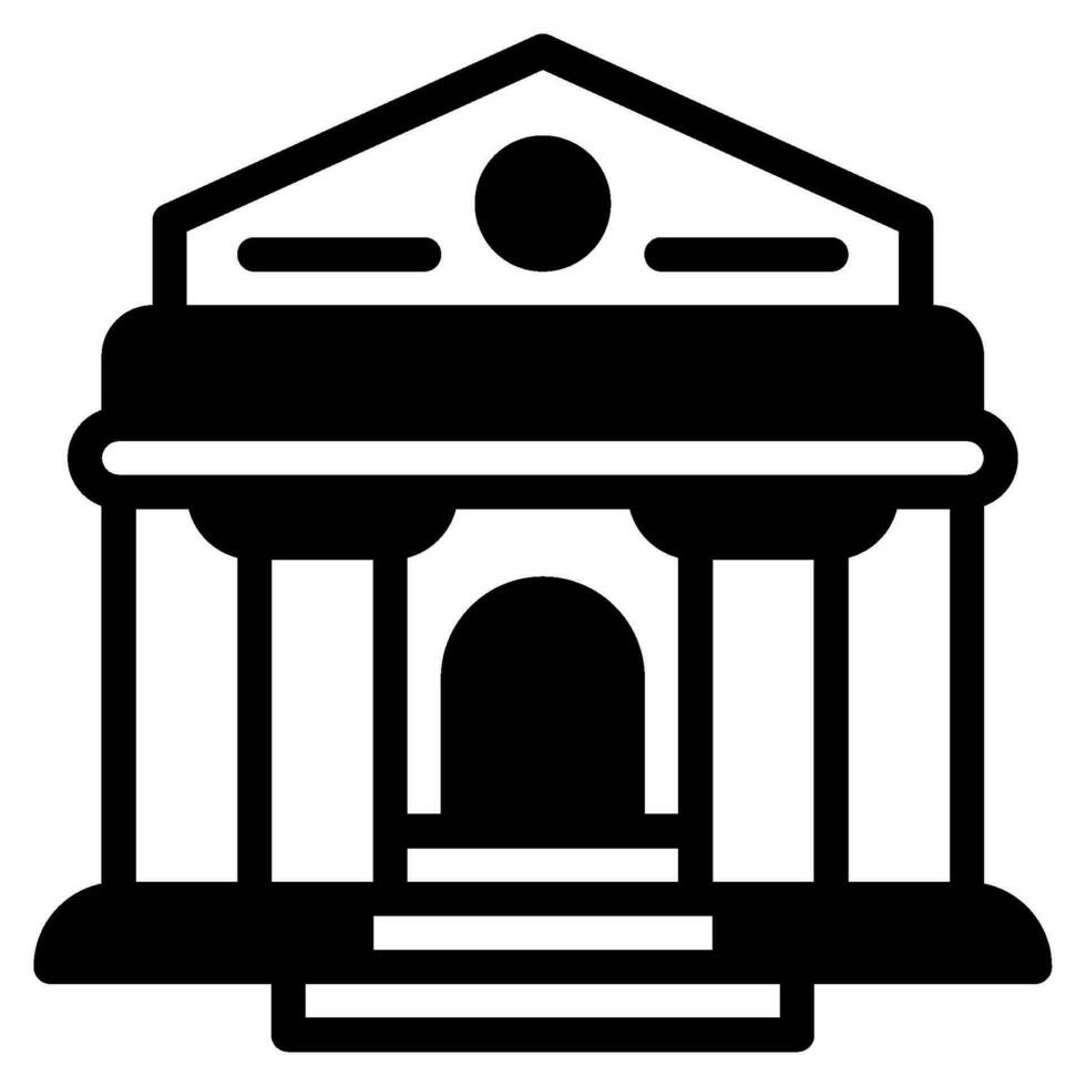 Museum Building Icon Illustration for web, app, infographic, etc vector
