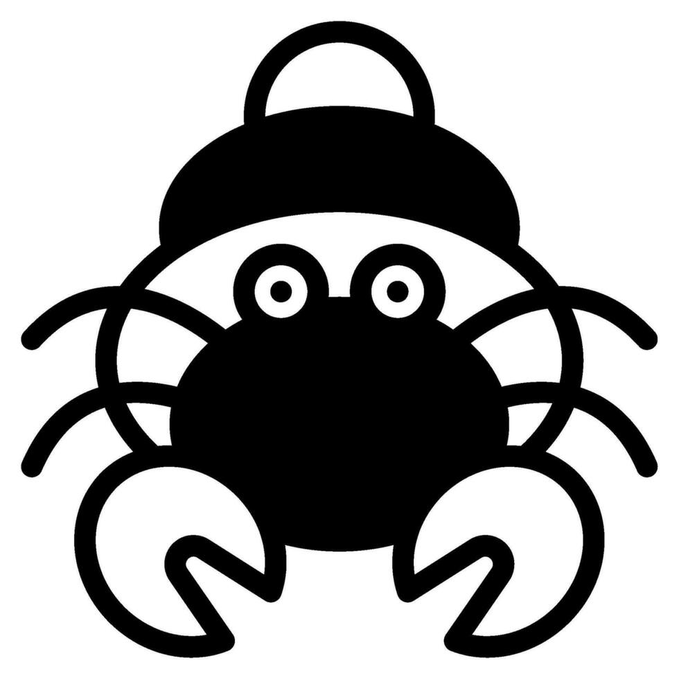 Hermit Crab Icon Illustration for web, app, infographic, etc vector
