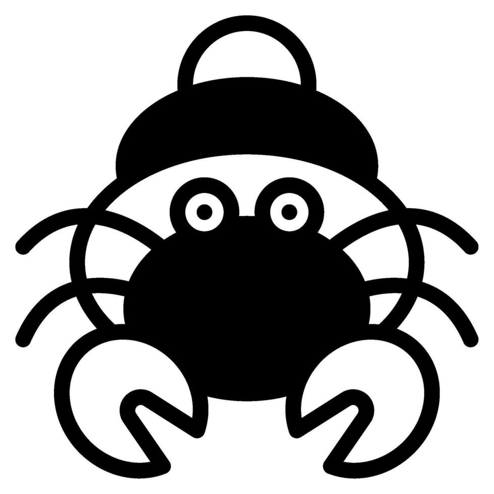 Hermit Crab Icon Illustration for web, app, infographic, etc vector