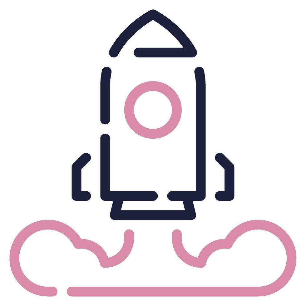 Rocket icon illustration for web, app, infographic, etc vector