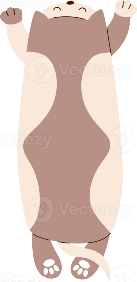 plush cat pillow toy png