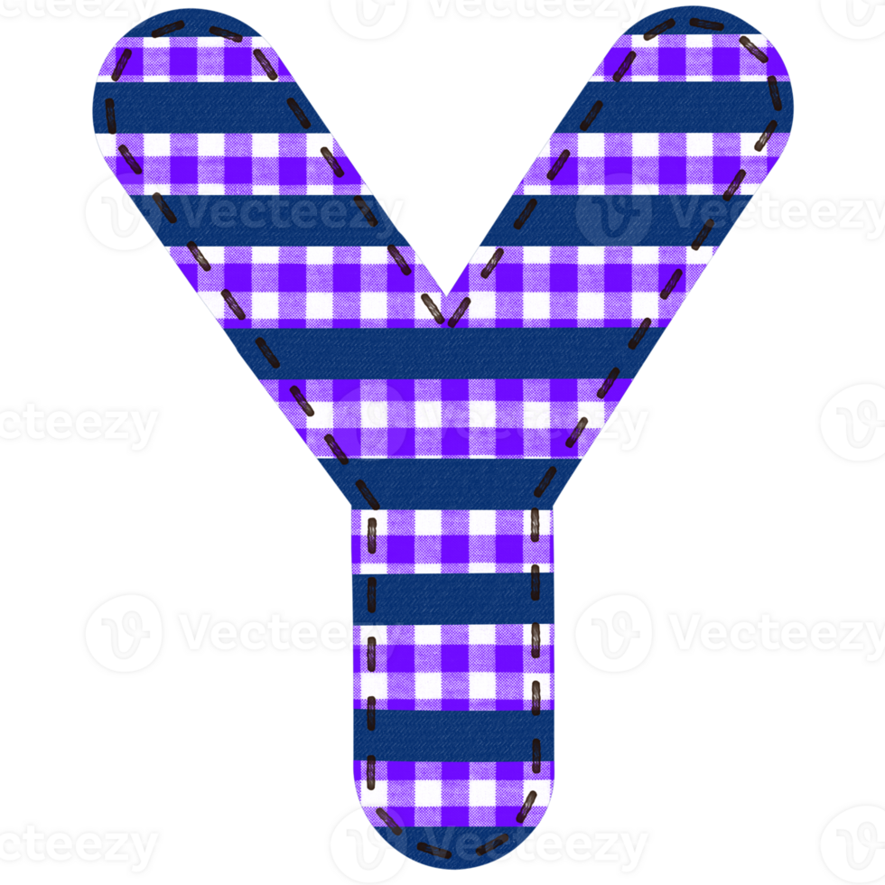 Fabric Alphabet Letter Y png
