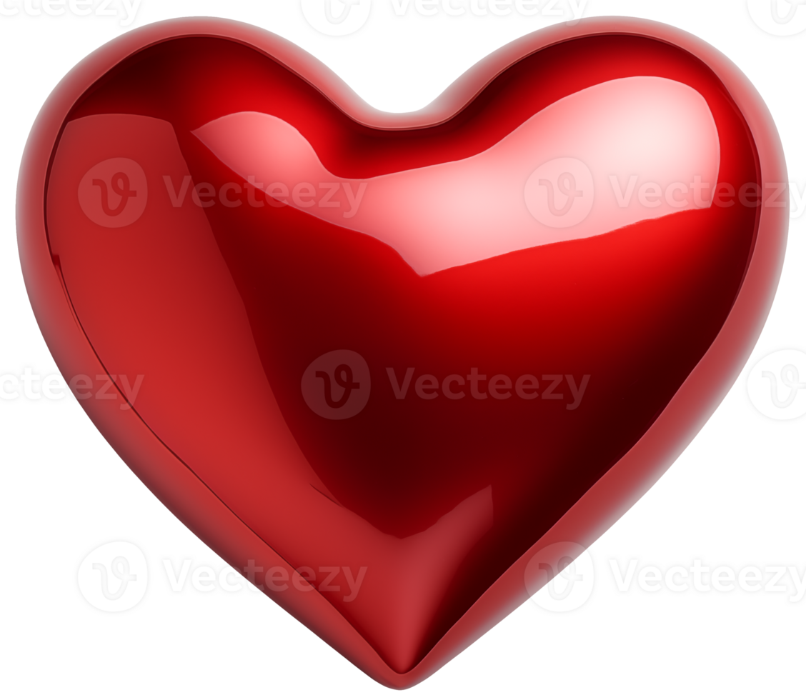 AI generated Hearts of different shapes, Valentine's day on a transparent background png