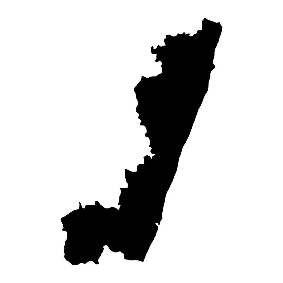 Atsinanana region map, administrative division of Madagascar. Vector illustration.