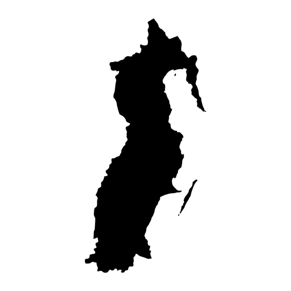 Analanjirofo region map, administrative division of Madagascar. Vector illustration.