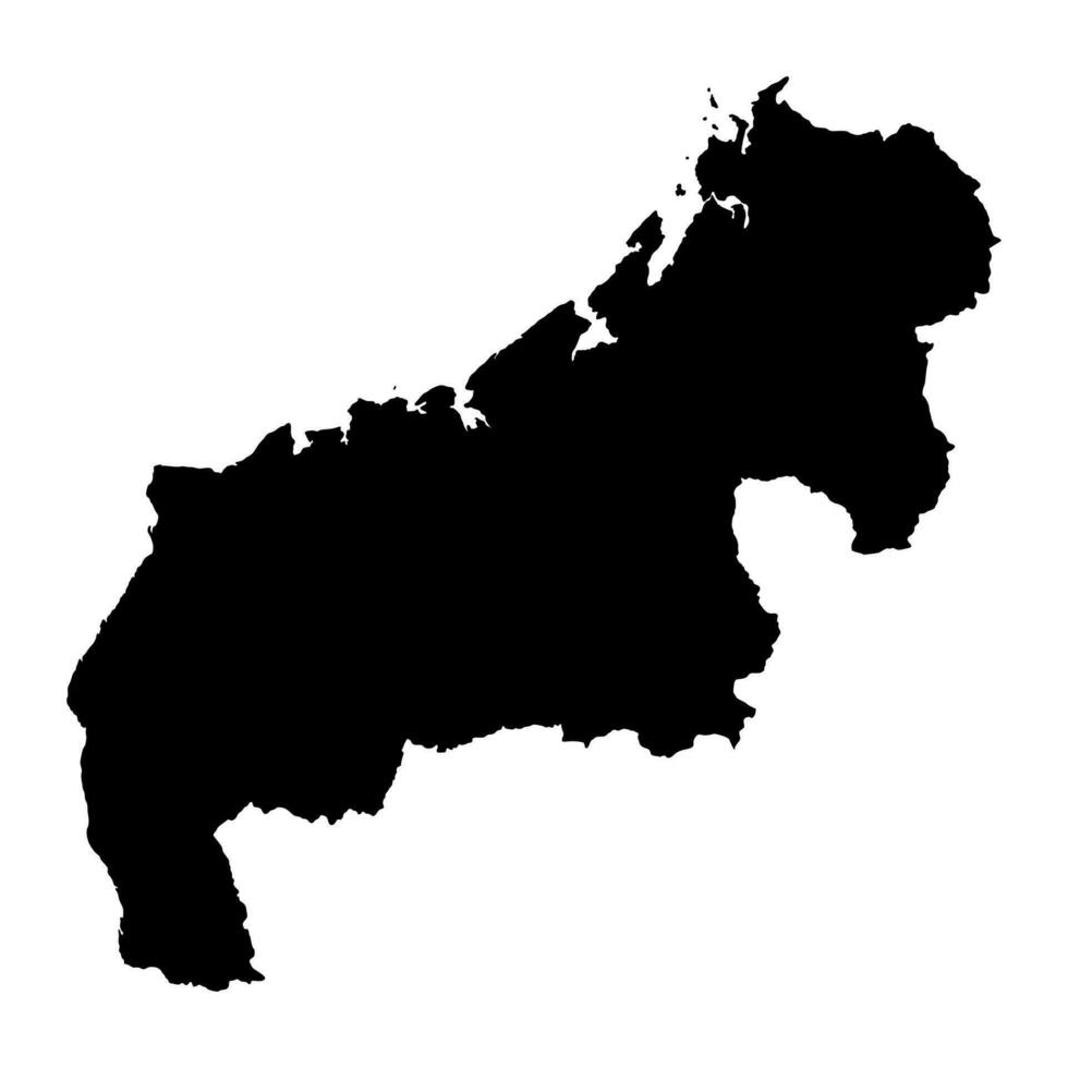 Mahajanga province map, administrative division of Madagascar. Vector illustration.
