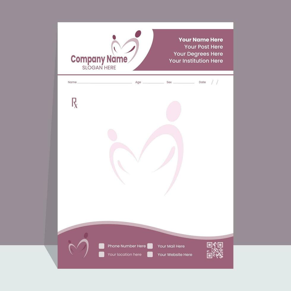 Letterhead Template Design vector