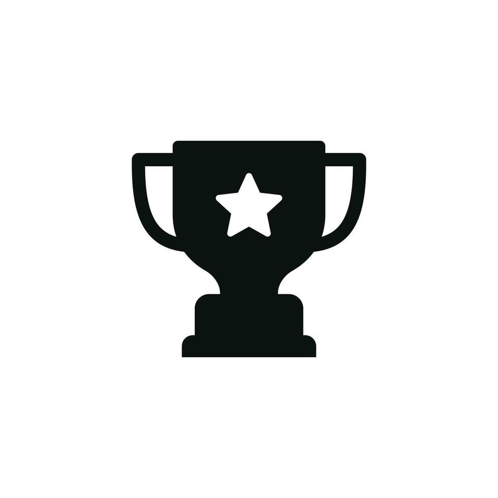 Trophy icon isolated on white background vector