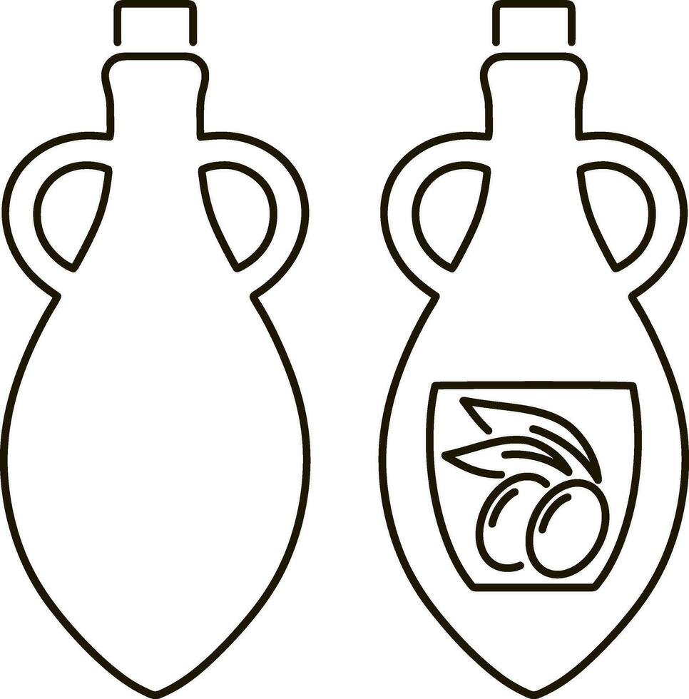 Sketch amphora olive icon Food clipart vector