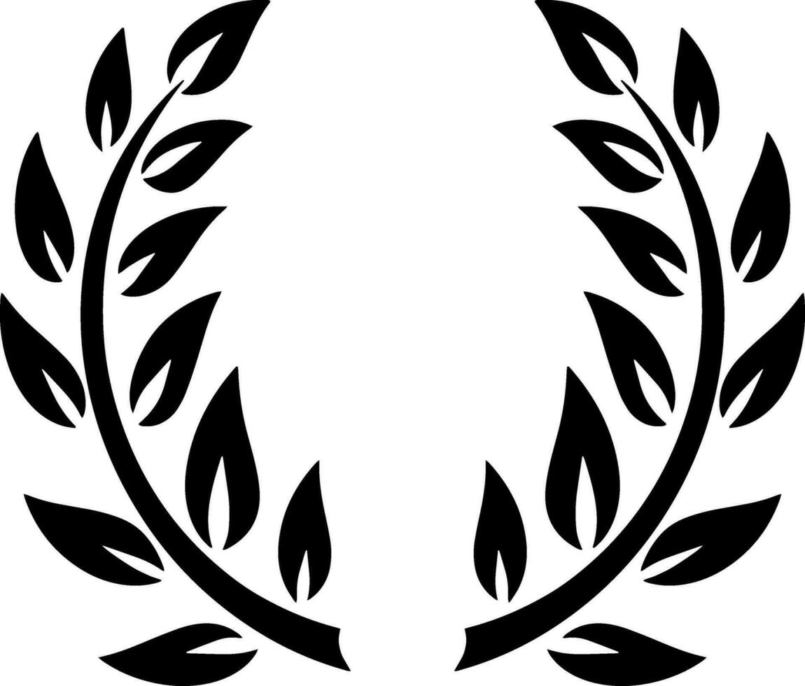 Wreath icon Eco clipart Branch leaf Frame border Vector illustration