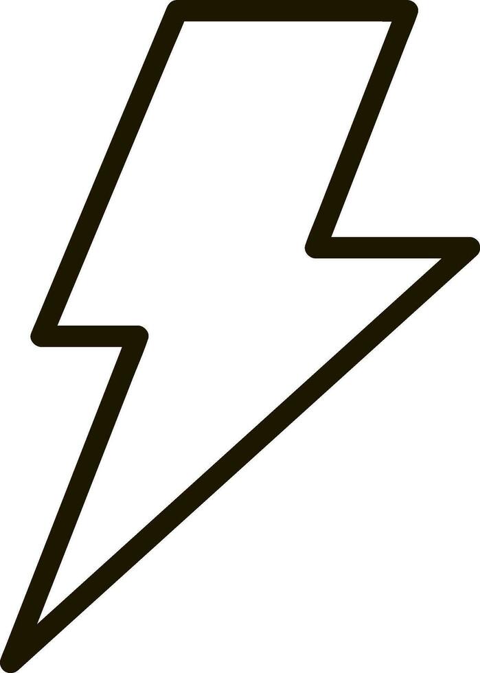 Doodle lightning icon Thunder charging power Hand drawn light Vector illustration