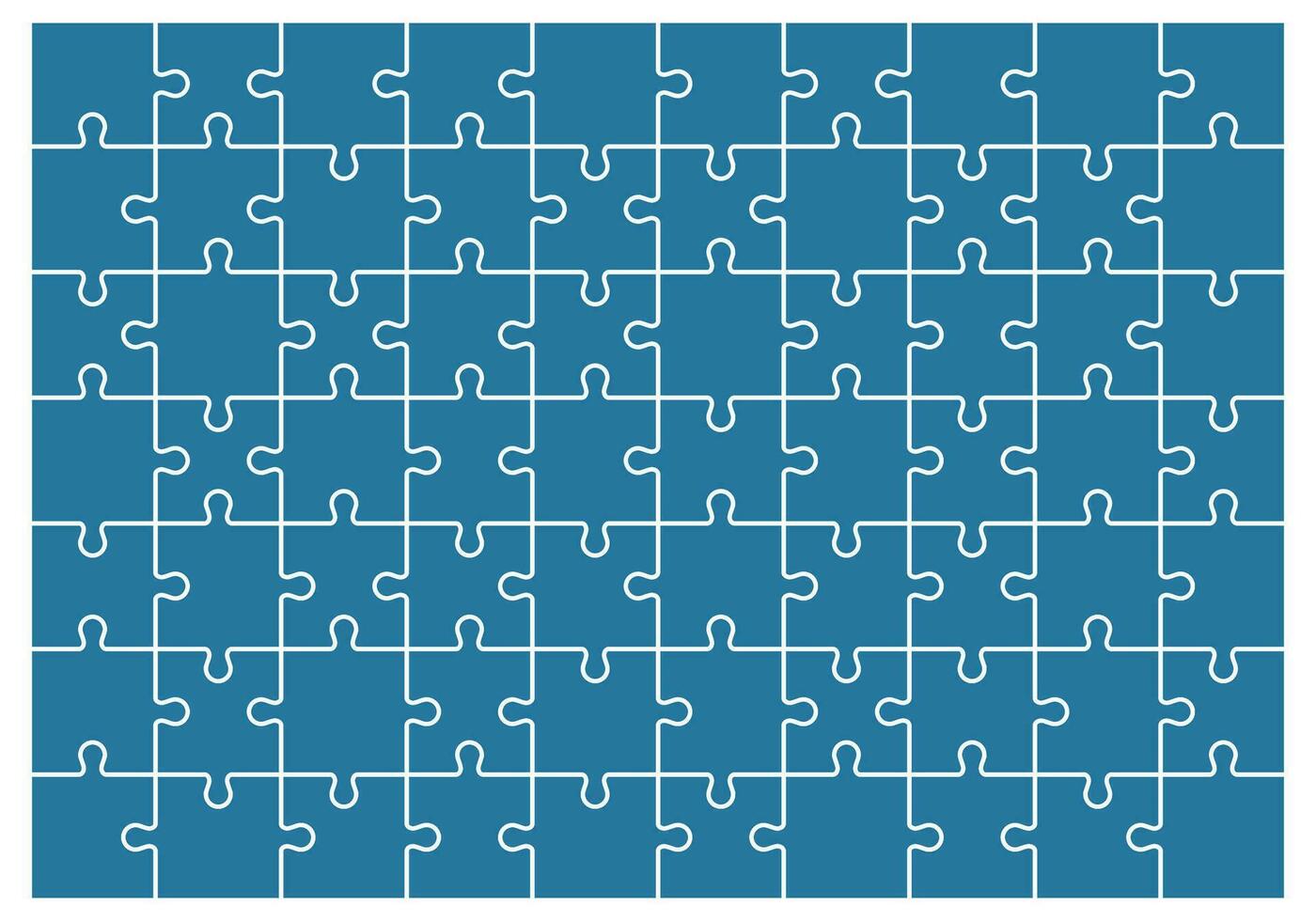 Jigsaws puzzles simple pattern, Classic puzzles game element or mosaic part connection. Vector illustration.