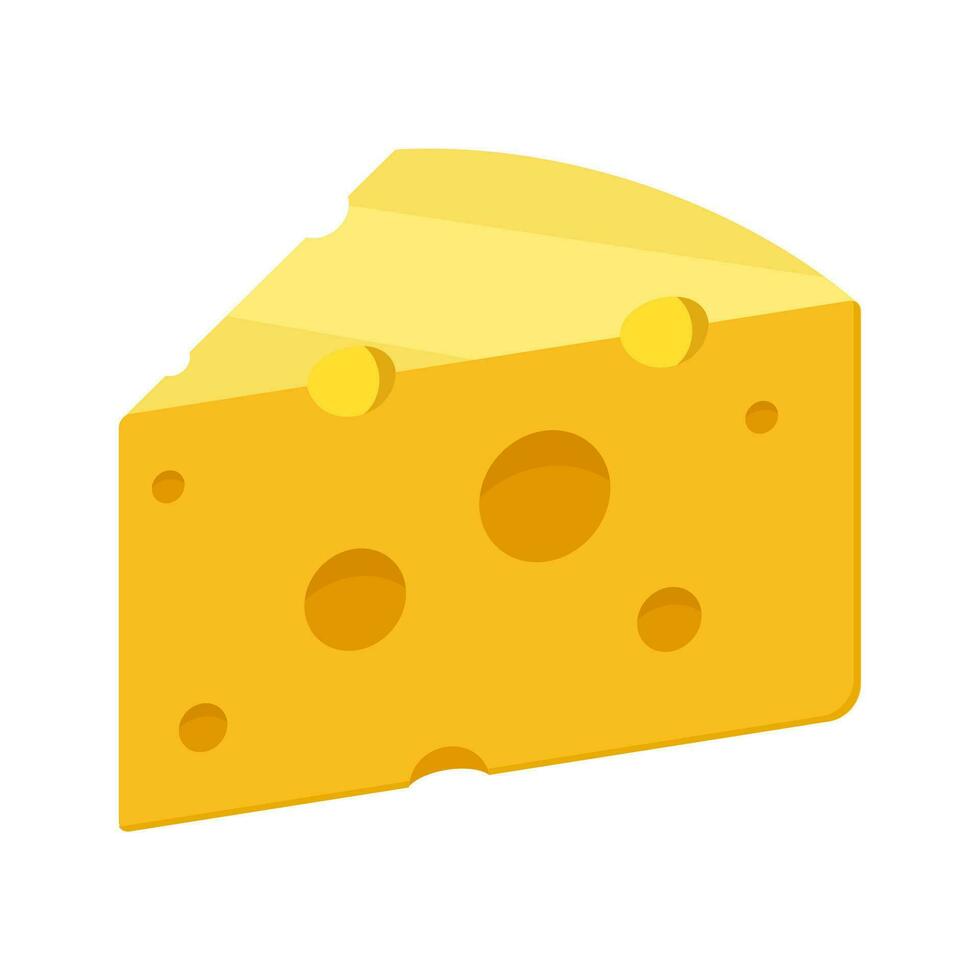 queso vector icono aislado en blanco antecedentes. amarillo queso Cheddar Leche alimento. desayuno o bocadillo símbolo. biografía, ecológico, orgánico producto. vector ilustración.