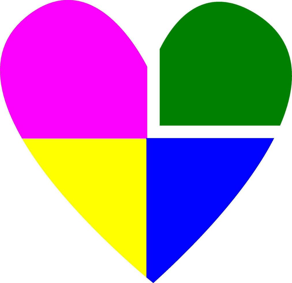 Colorful Single Simple Hearts Love Decoration vector