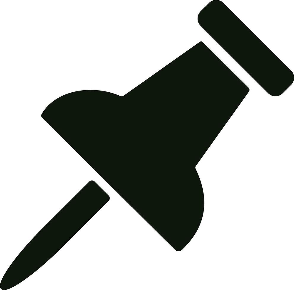 Push pin icon. Thumbtack for note attach . Paperclip symbol. Pushpin flat style. A needle for fixing on a board or map stock vector. vector