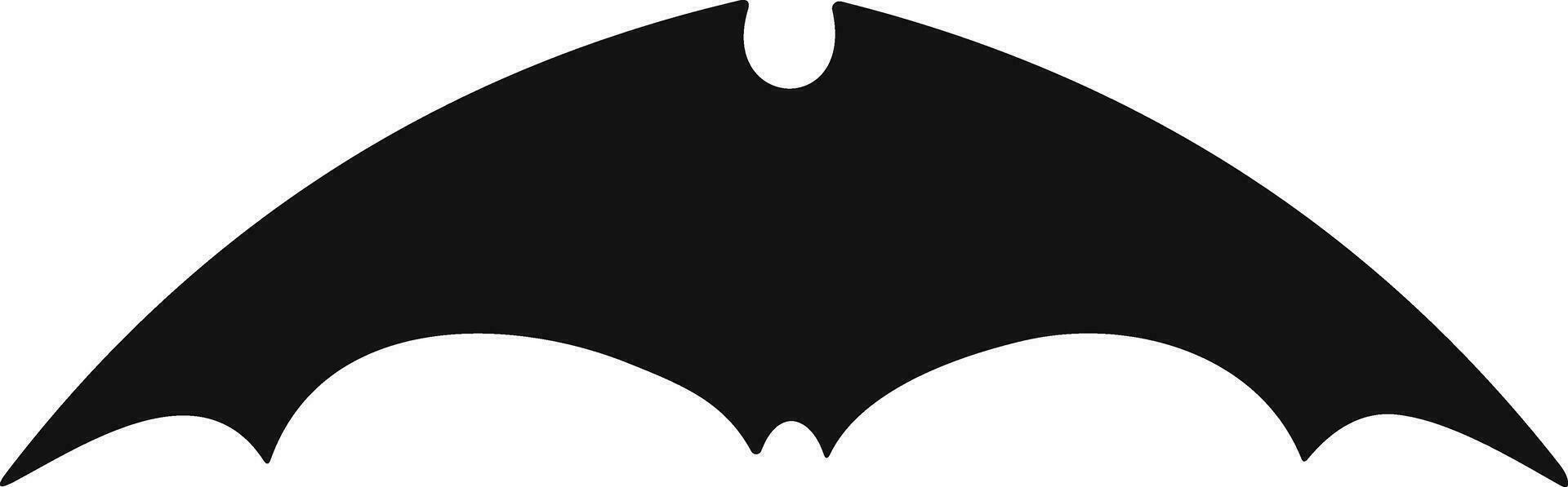 Bat horror flat. Sticker with black mouse for Halloween decoration. Simple icon with animal. Silhouette of flying bat vector