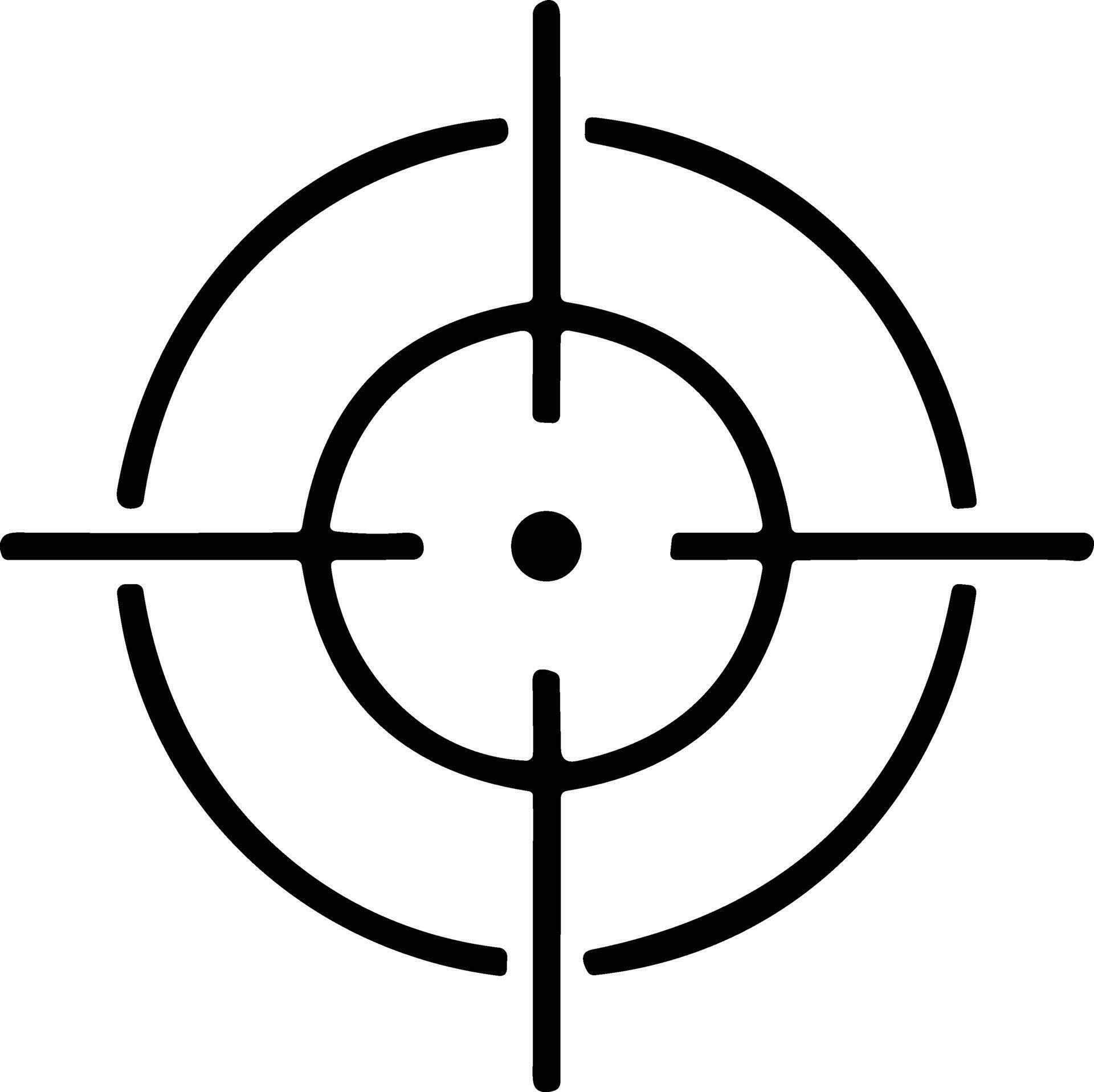 Target and destination. Target and aim, targeting and aiming. Crosshair
