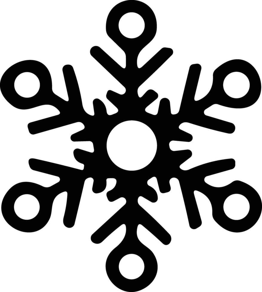 copos de nieve Delgado línea icono. sencillo copo de nieve, para informe, presentación, diagrama, web diseño. hielo símbolo vector