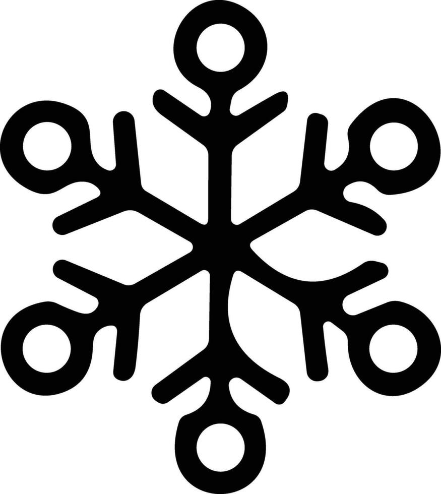 snowflakes thin line icon. simple snowflake, for report, presentation, diagram, web design. ice symbol vector