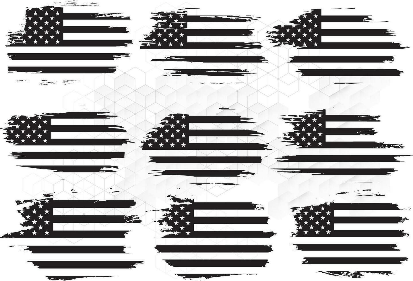 American Flag Silhouette, grunge USA flag set vector, grunge, flag, silhouette, independence, July, 4th of July, 4th July, flag silhouette vector