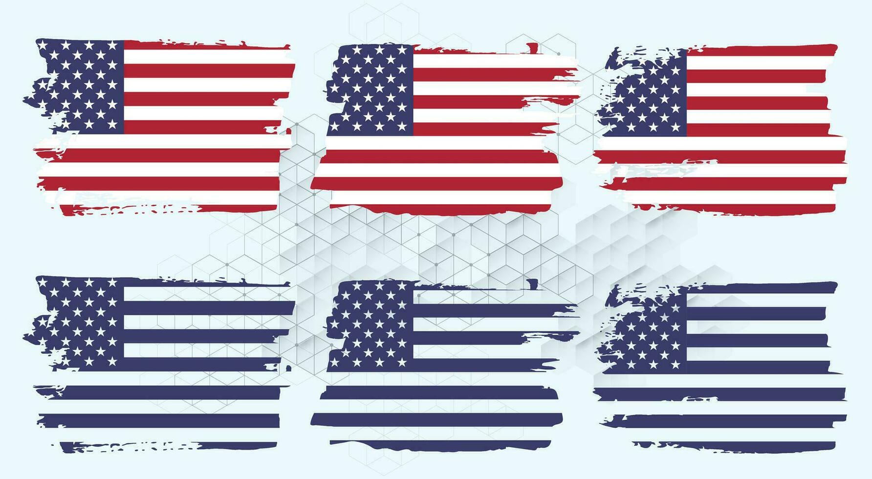 American Flag Silhouette, grunge USA flag set vector, grunge, flag, silhouette, independence, July, 4th of July, 4th July, flag silhouette vector