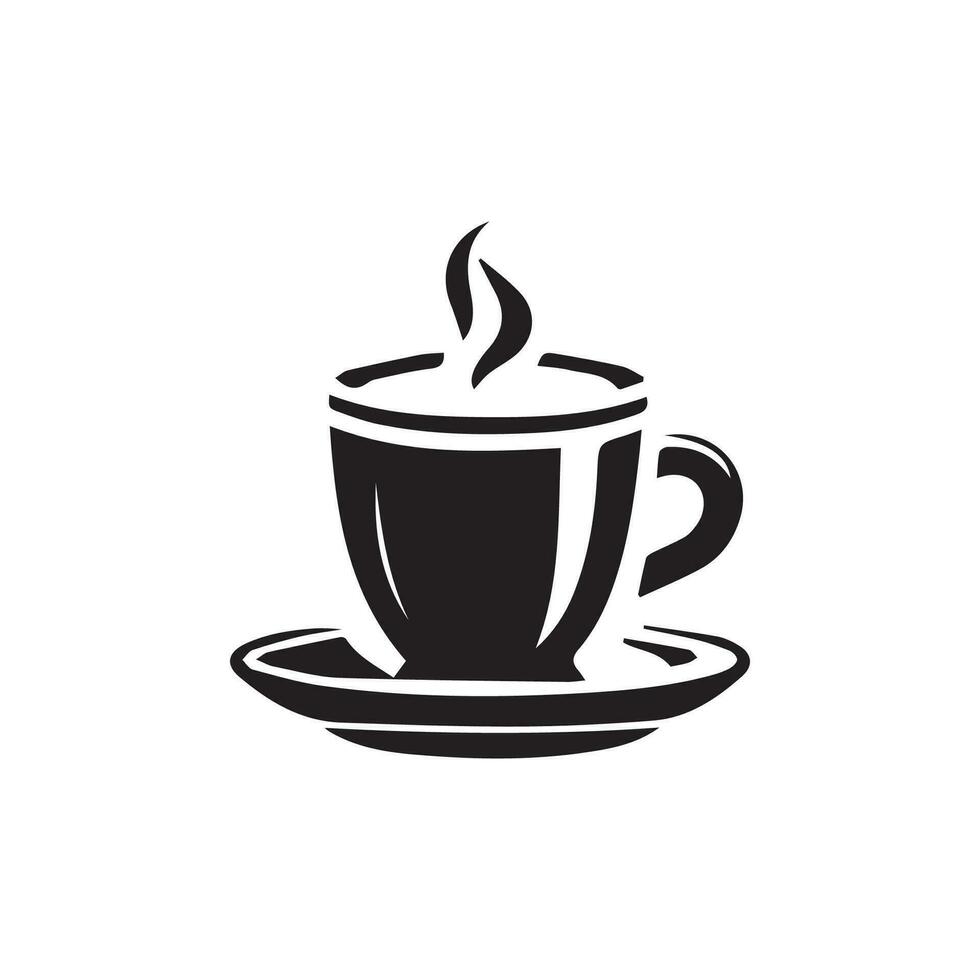 Hot coffee cup vector icon illustration. Free Vector