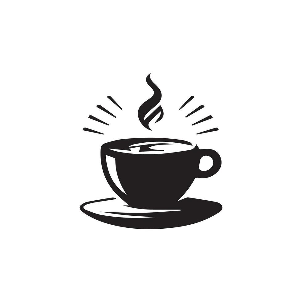 Hot coffee cup vector icon illustration. Free Vector