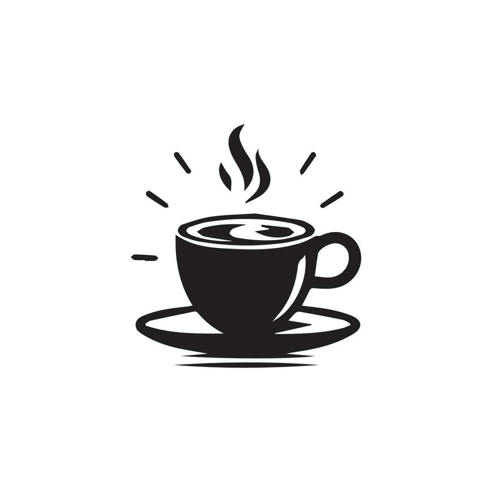 Hot coffee cup vector icon illustration. Free Vector