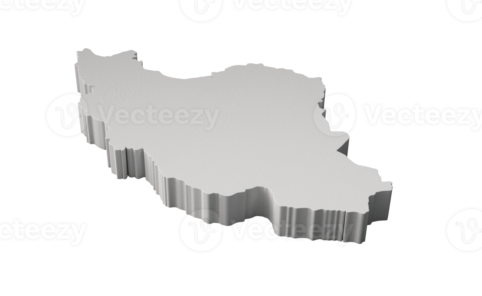 Iran 3D map Geography Cartography and topology 3D illustration png