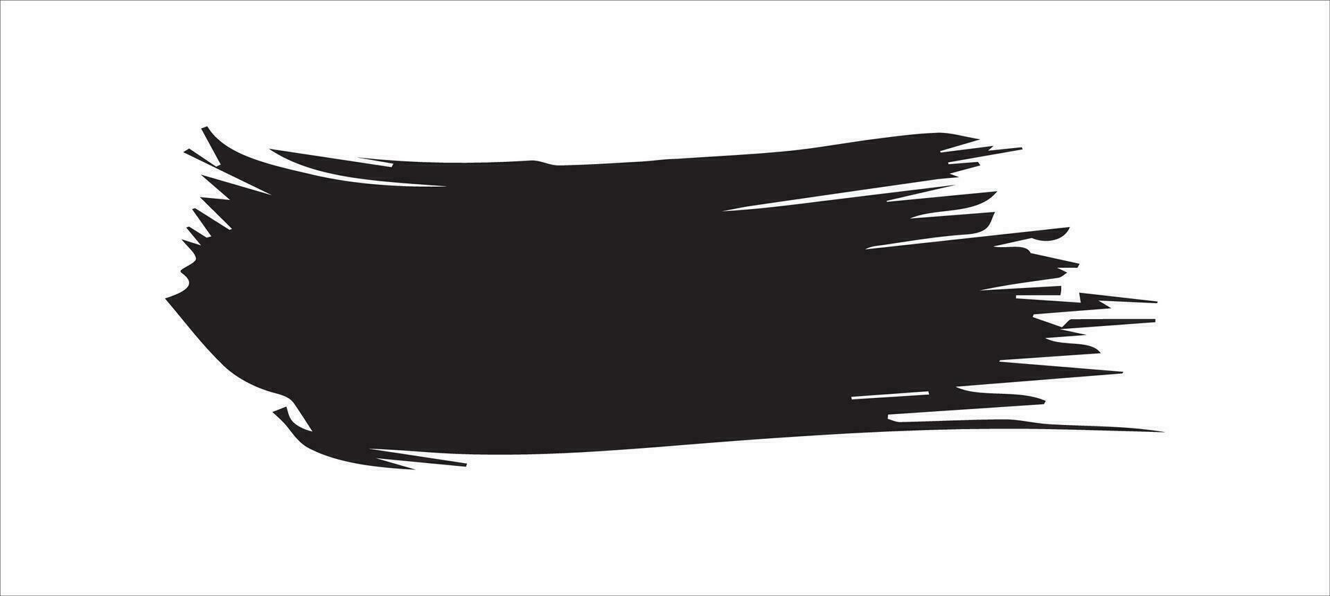 Black paint brush strokes, ink splashes and artistic design elements. Free PNG vector