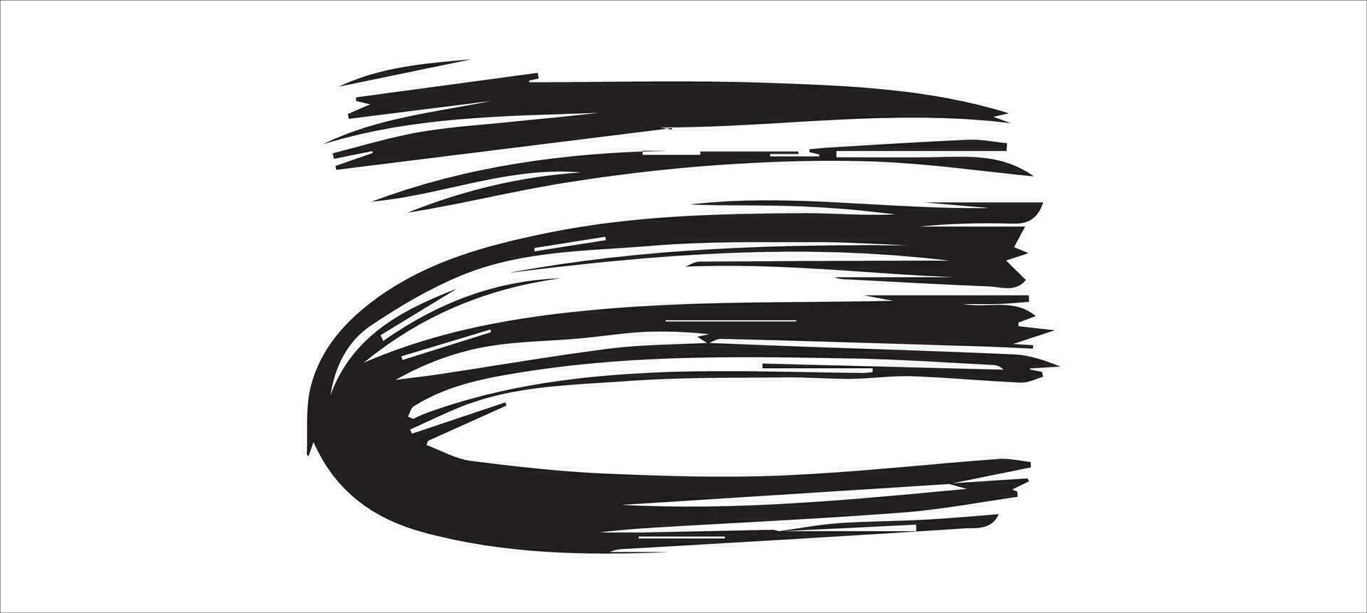 Black paint brush strokes, ink splashes and artistic design elements. Free PNG vector
