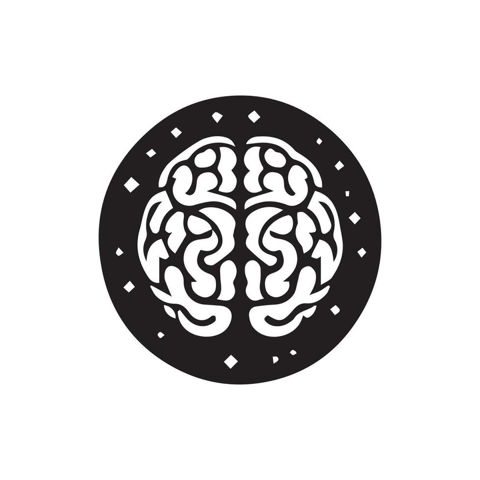 cerebro logo silueta diseño vector modelo. idea genial pensar idea logotipo concepto icono.