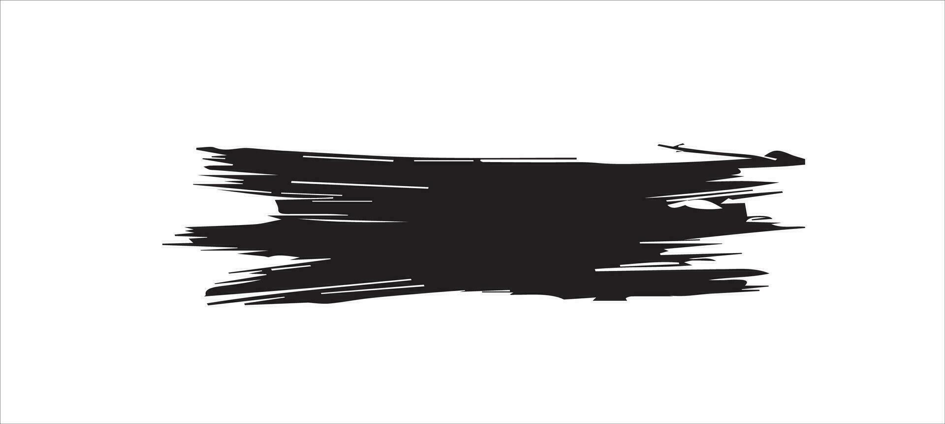 Black paint brush strokes, ink splashes and artistic design elements. Free PNG vector