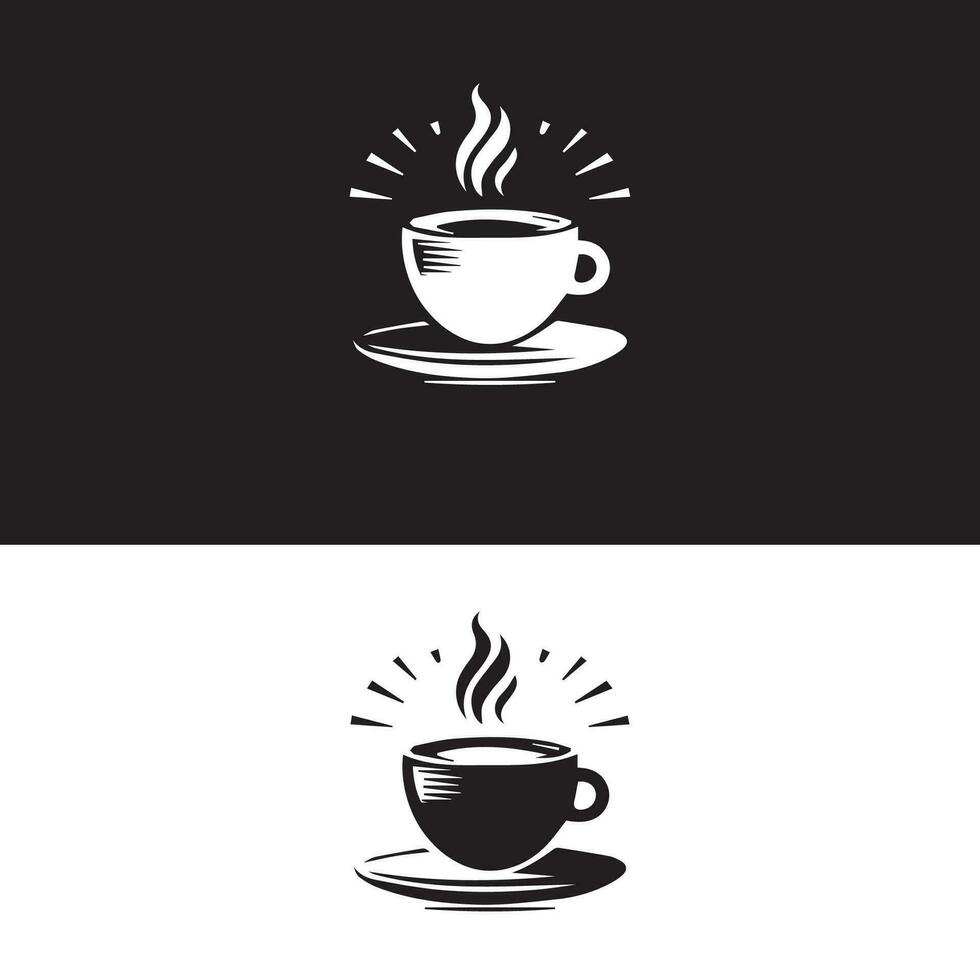 Hot coffee cup vector icon illustration. Free Vector