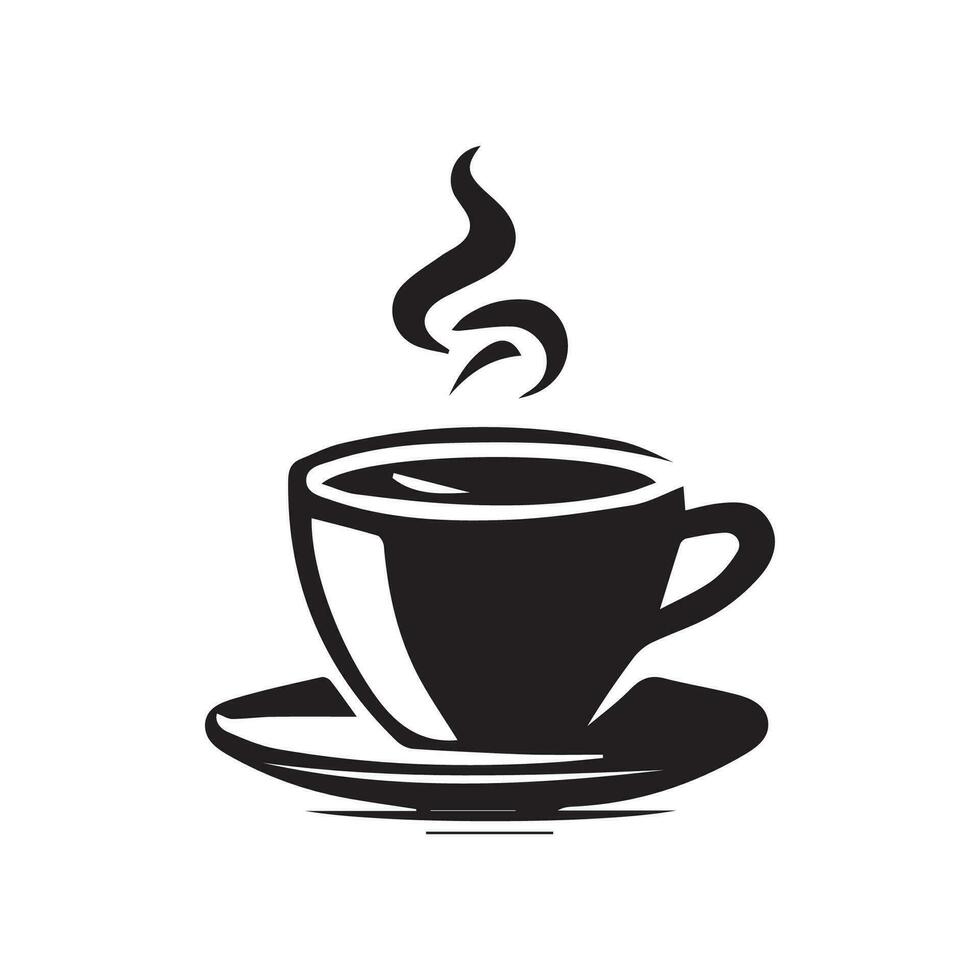 Hot coffee cup vector icon illustration. Free Vector