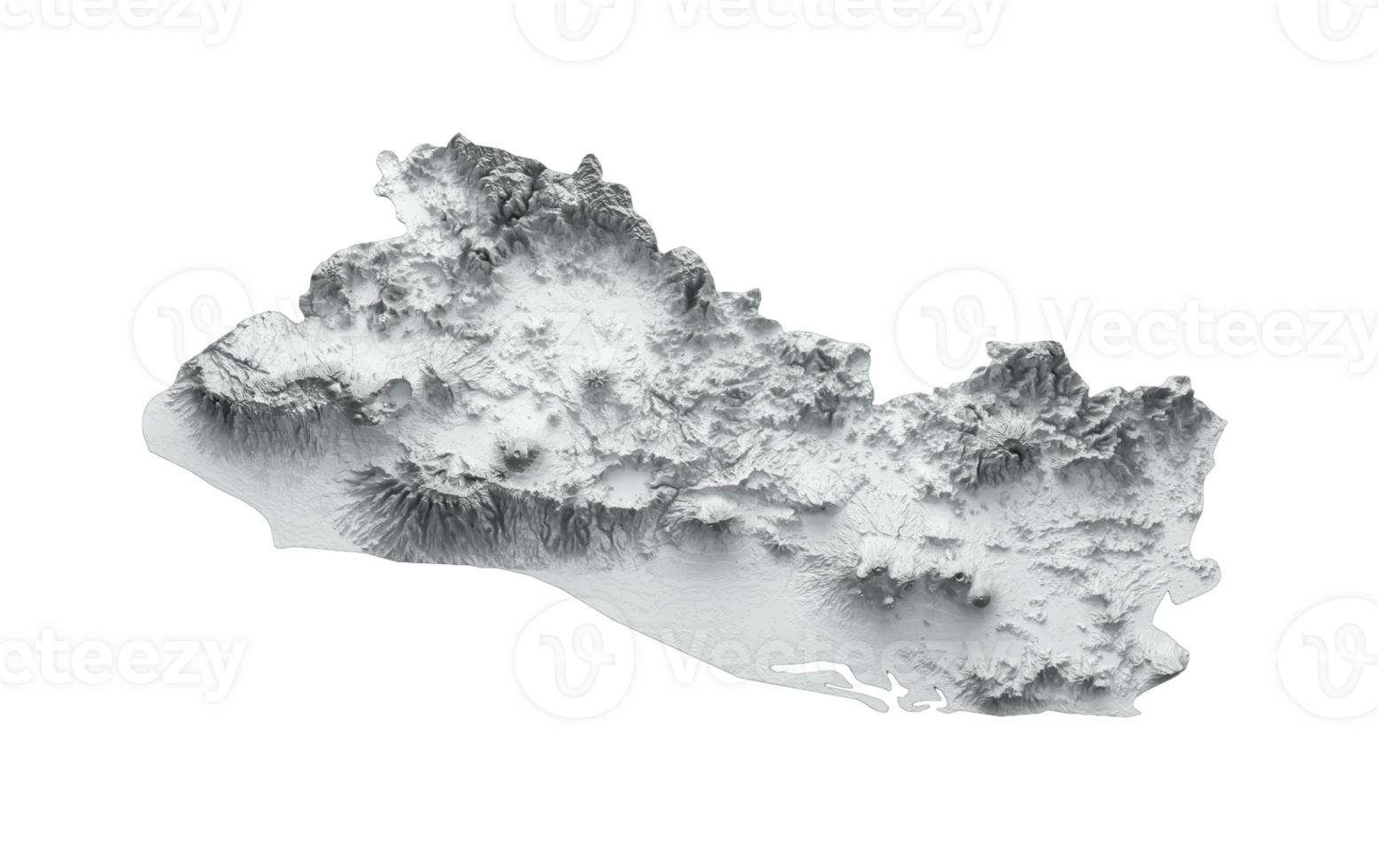 El Salvador Map Flag Shaded relief Color Height map 3d illustration png