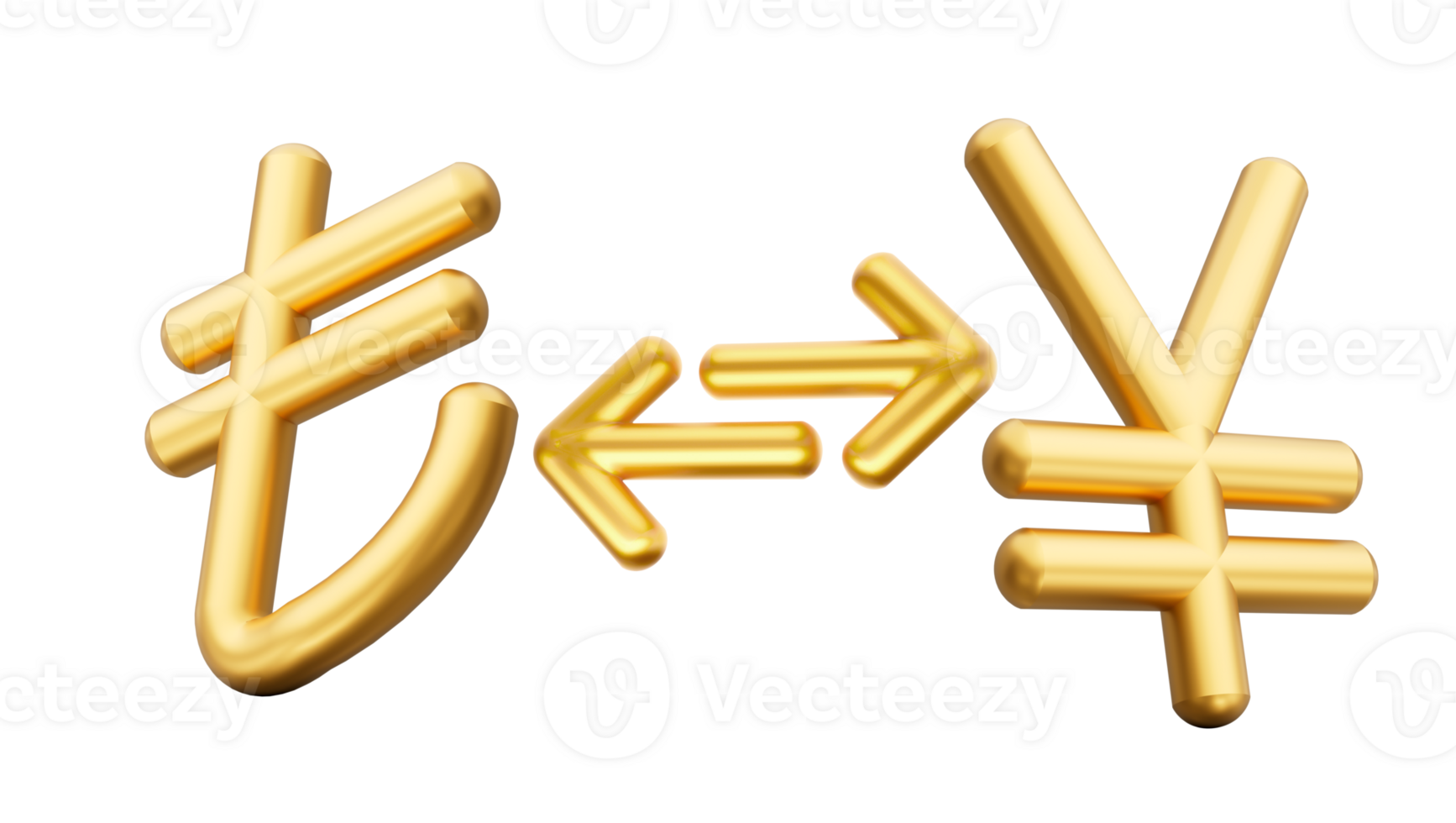 3d Golden Lira And Yen Symbol Icons With Money Exchange Arrows , 3d illustration png