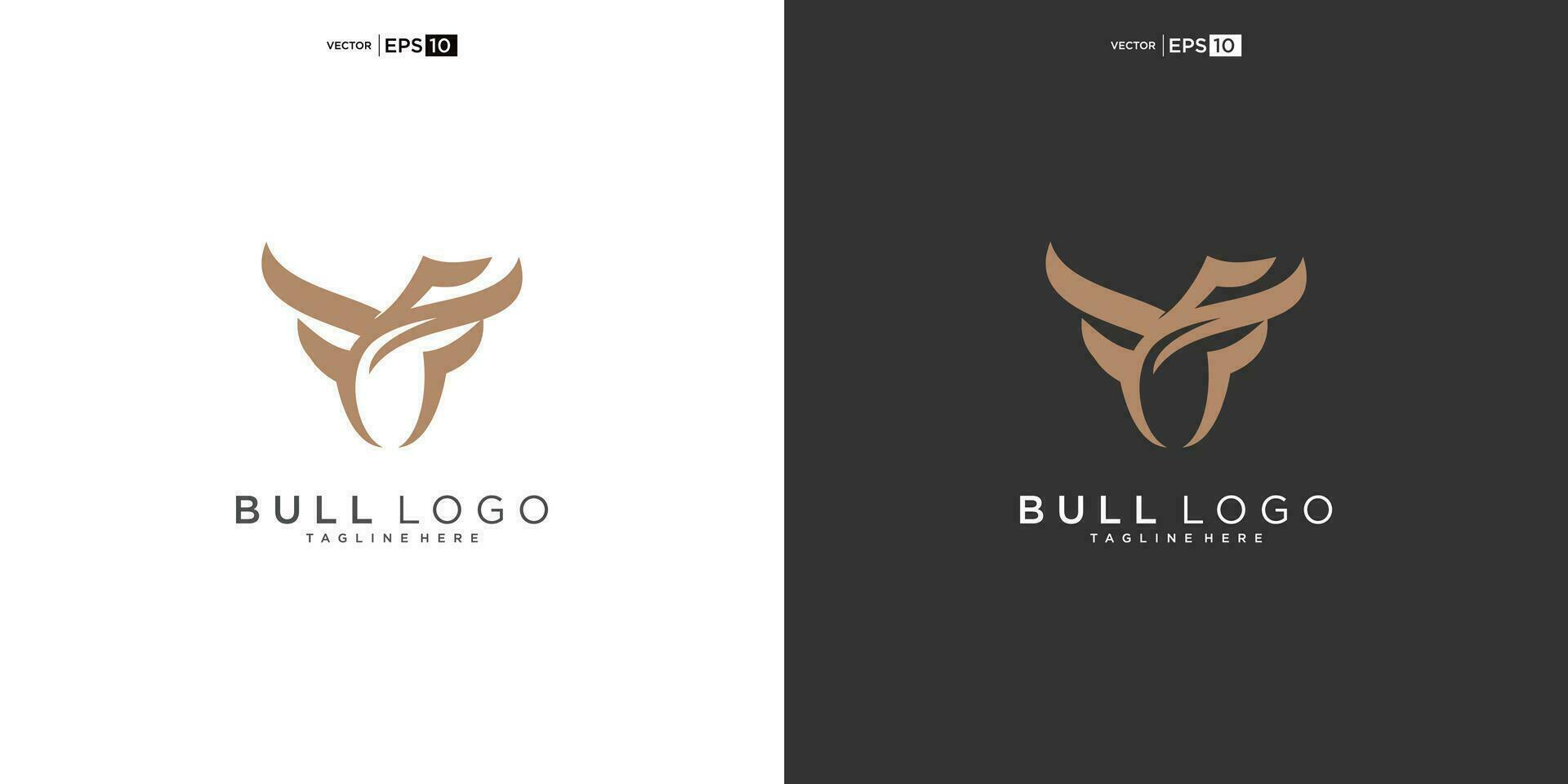 bull, angus cow bison buffalo head premium logo design. Creative bull horns vector