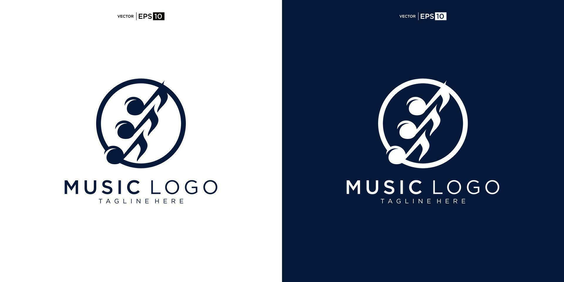 música logo elemento para sonido grabación estudio, vocal curso, compositor, cantante karaoke música logo diseño vector