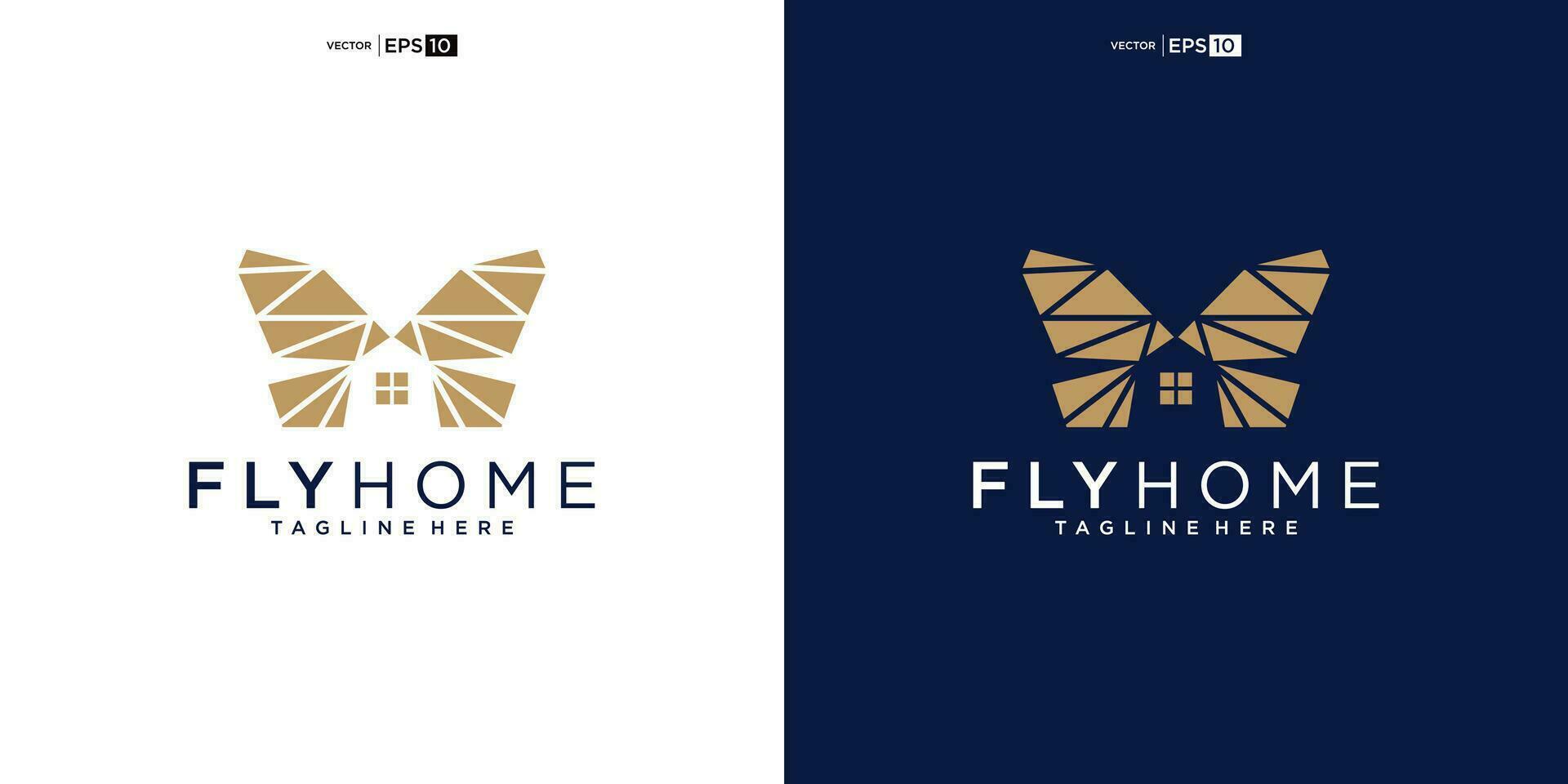 Butterfly with House for Home Real Estate Residential Mortgage Apartment Building Logo Design vector