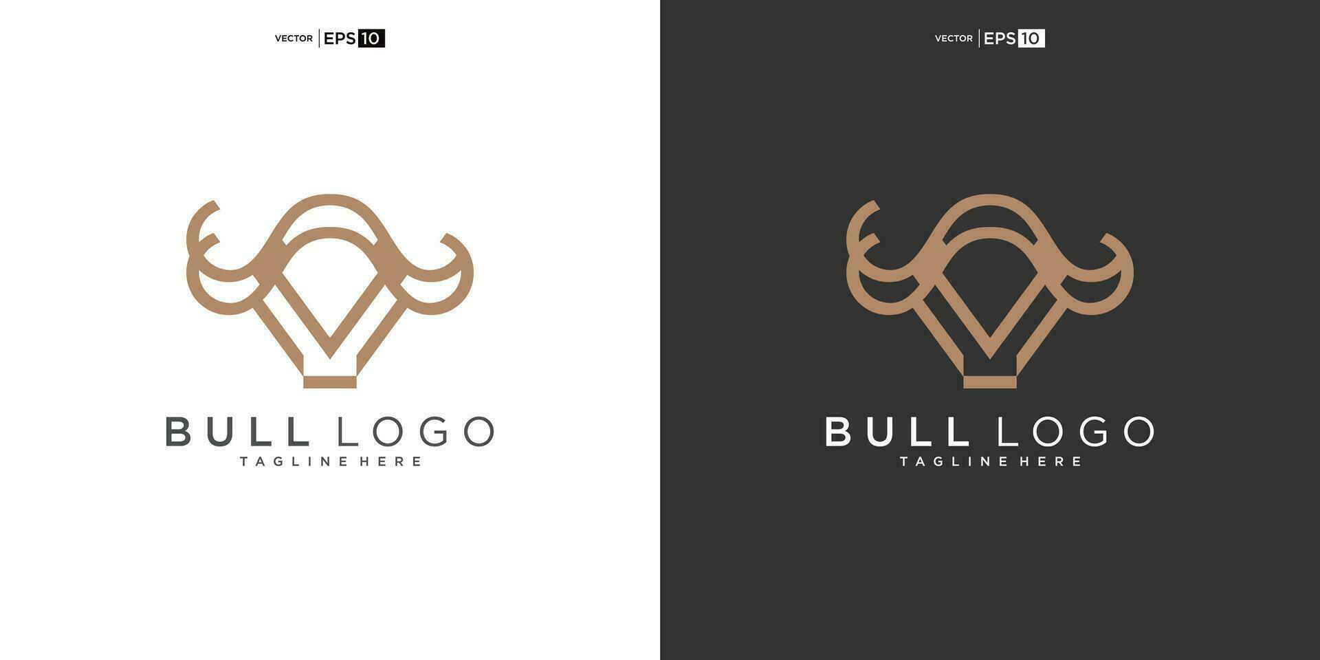 bull, angus cow bison buffalo head premium logo design. Creative bull horns vector