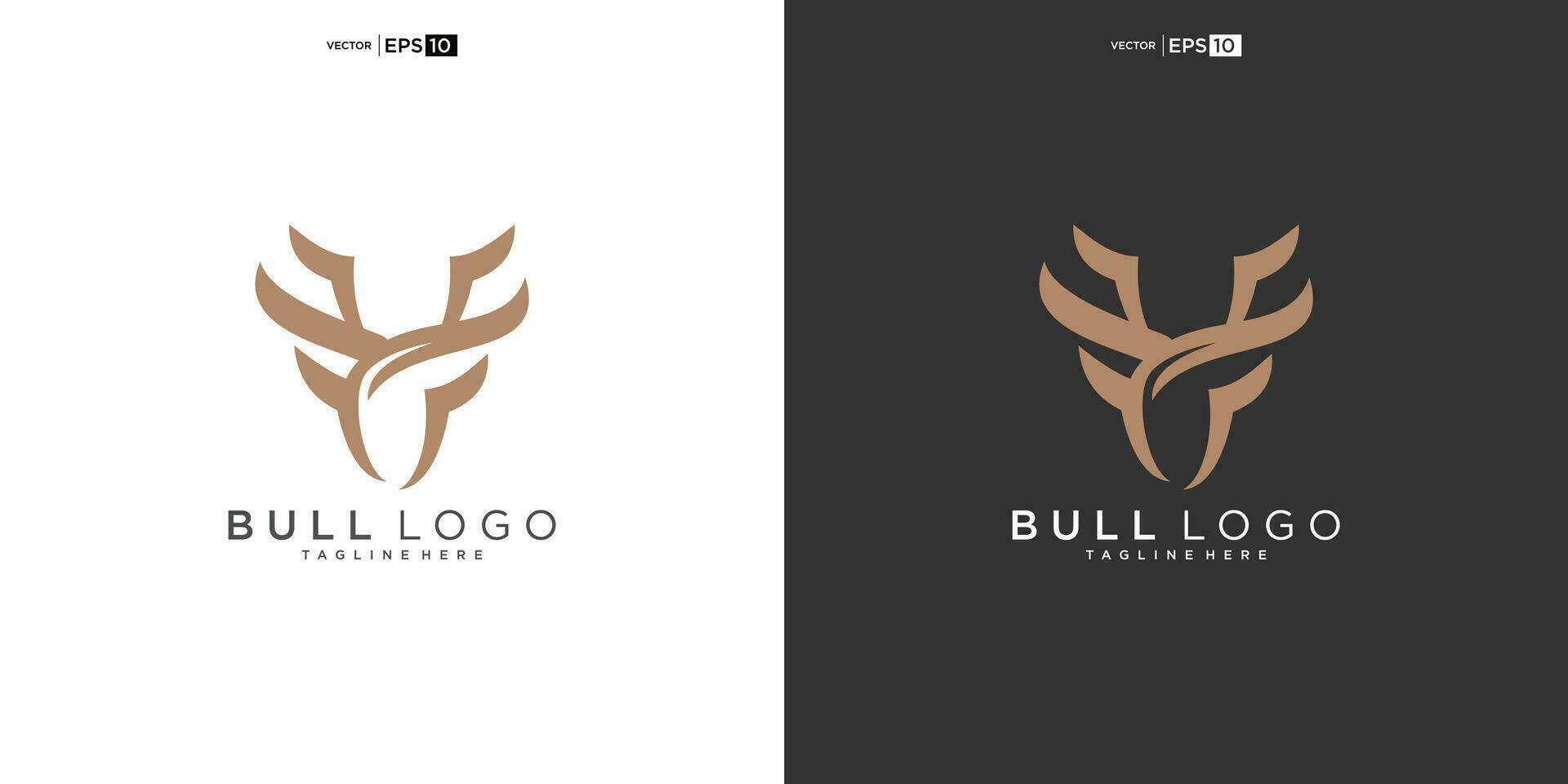 bull, angus cow bison buffalo head premium logo design. Creative bull horns vector