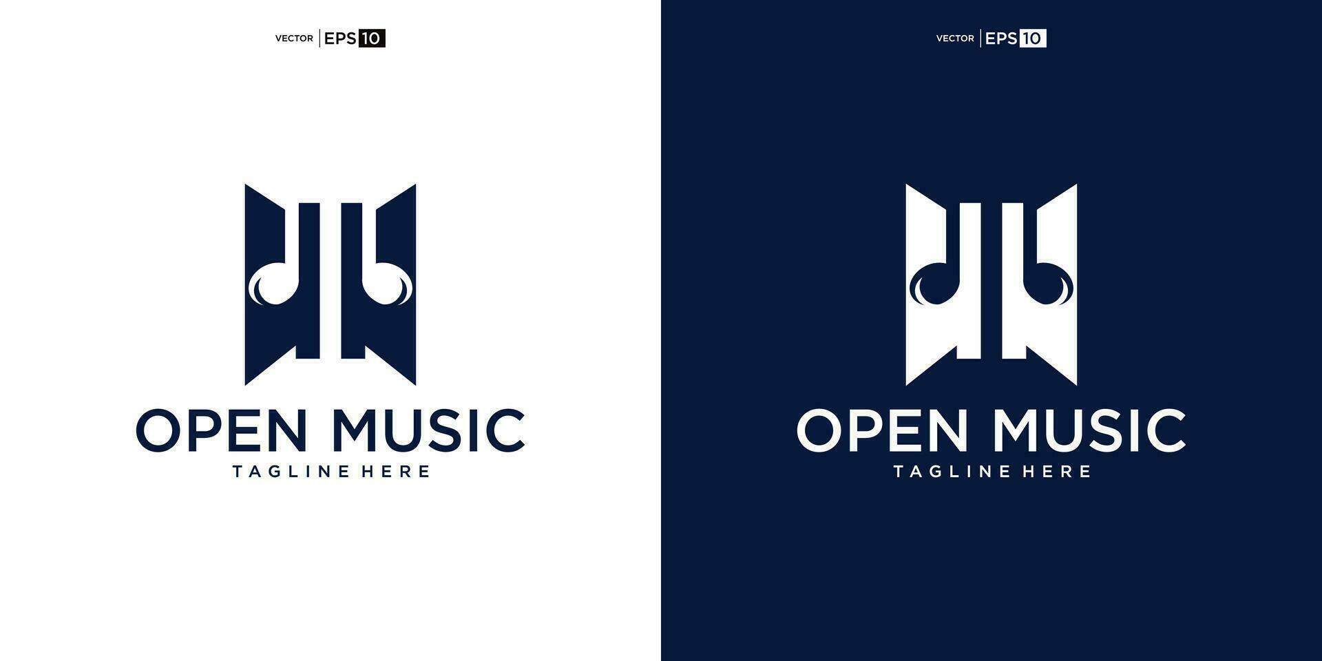 music logo door element for Sound recording studio, vocal course, composer, singer karaoke music logo design vector